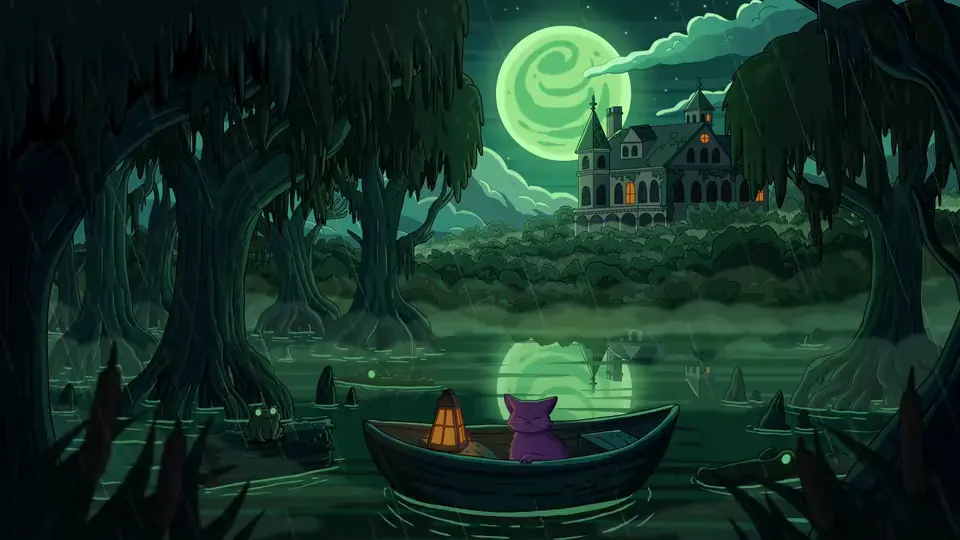 Cypress Manor live lofi wallpaper (animated)