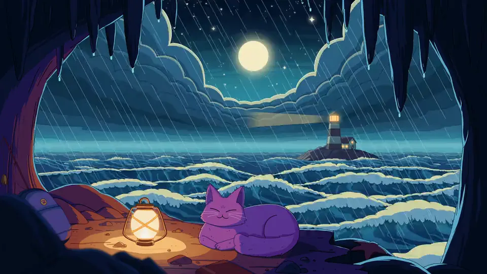 Eye of the Storm live lofi wallpaper (animated)